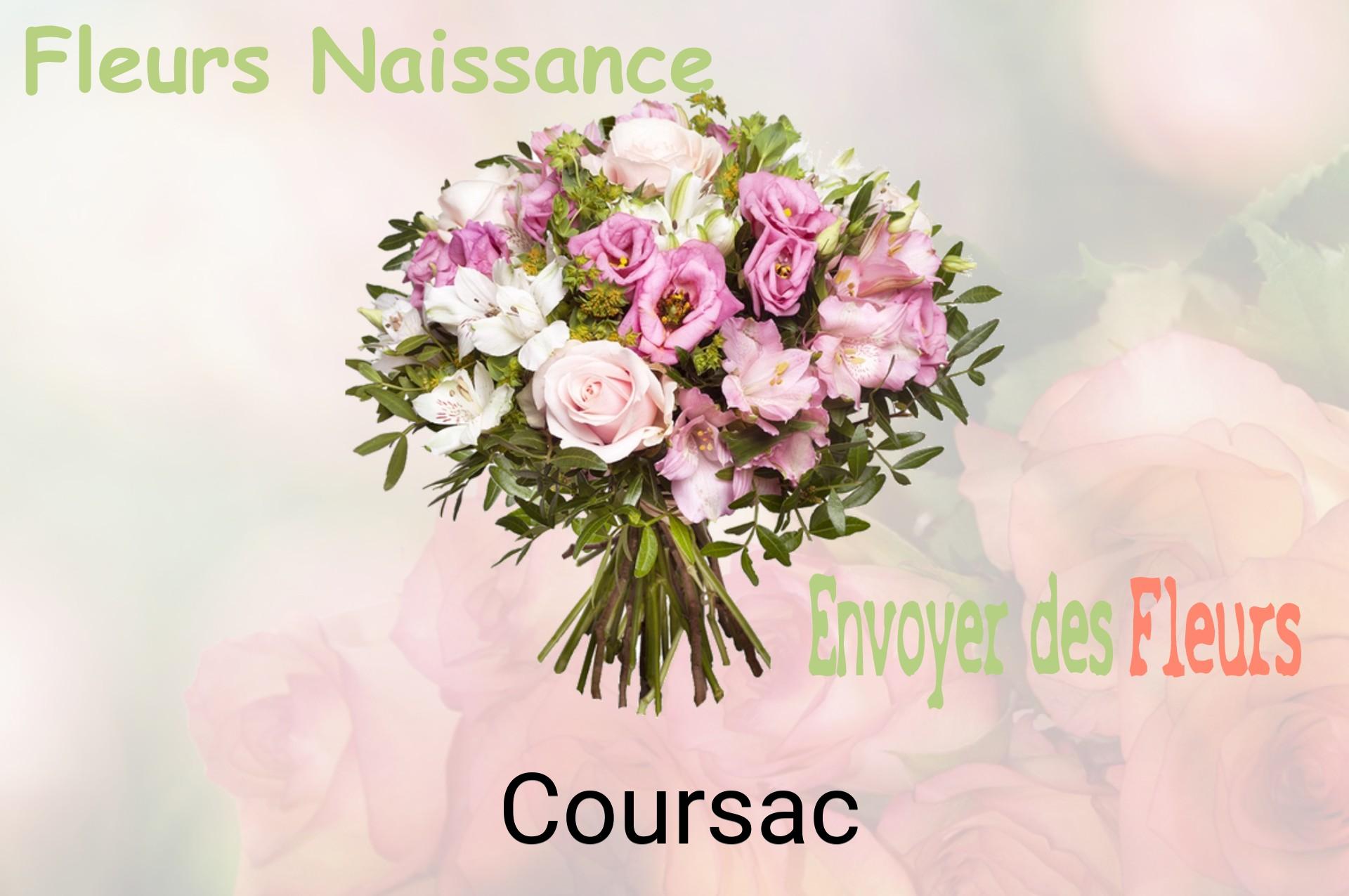 Bouquet de fleurs de naissance livré à Coursac